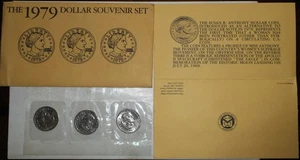 1979 Souvenir Dollar Set, P,D,S, Mints, COA, OVP, VERSANDKOSTENFREI - Bild 1 von 1