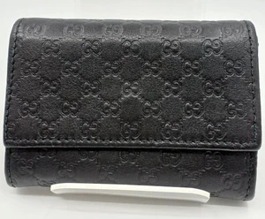 Portafoglio Gucci Microguccissima in pelle nera portamonete 295845 usato - Foto 1 di 7