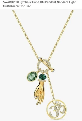 Authentic Swarovski Symbolic Hand OM Necklace - Image 1 of 4