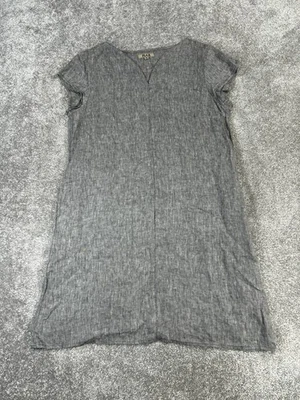 Flax Dress Womens Medium Gray Linen * - Image 1 of 4