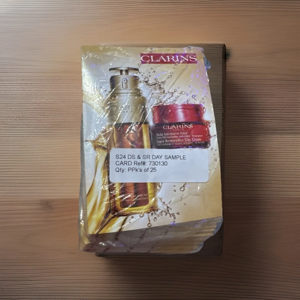 25 Pack Clarins Double Serum Revitalizing Day Cream Sample Card