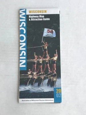2002 Wisconsin Highway map & Attraction Guide - Image 1 of 2