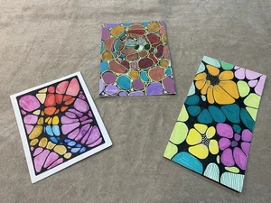 Centerville Ohio LOKALER KÜNSTLER Dave Schneberger Acryl auf Passepartoutkarton 3 Gemälde - Bild 1 von 17