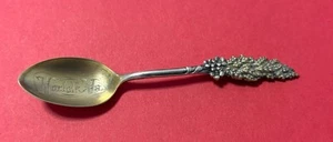 "Cuchara de recuerdo Norfolk VA Hollyhock floral de plata de ley 8,7 g 4""" - Imagen 1 de 8