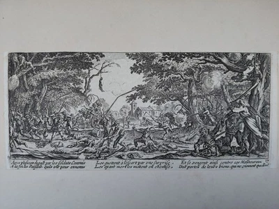 Les Grandes Misères de la guerre #17 Circa 1633 By Jacques Callot Etching - Image 1 of 4