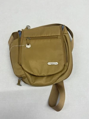 Bolso Bandolera Travelon Antirrobo Forro Azul Tostado Bolso de Seguridad de Viaje Foto 1 de 4