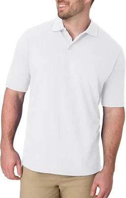 NUEVO Polo blanco manga corta Hanes X-Temp para hombre, peso medio 3XL Foto 1 de 4