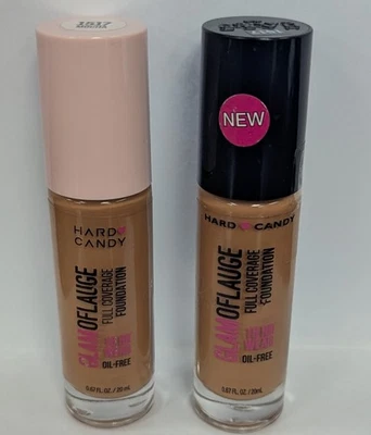 Base de cobertura completa Hard Candy Glamoflauge 1517 Mocha .67zEA*LEER DESCRIPCIÓN* 2 PIEZAS Foto 1 de 4