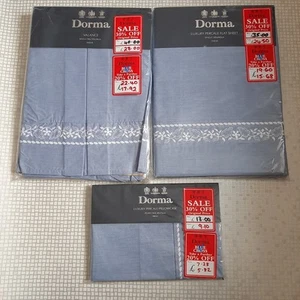 Dorma Nisha Single Bedding Set Flat Sheet Valance Plain Hem Pillowcase Luxury - Picture 1 of 9