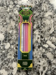 Paquete de 4 pajitas Wicked Glinda para vaso Stanley The Quencher 30 OZ - NUEVO - Imagen 1 de 4