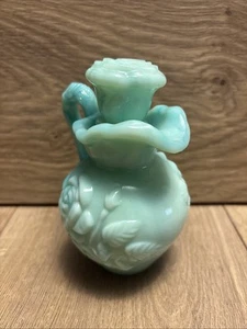 AVON PITCHER Parfum Badeflasche Milchglas türkis blau grün rose 70er Vintage Geschenk - Bild 1 von 8