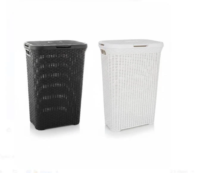 Curver Style Wäschekorb Rattan Wäschebox Wäschesammler 60L - Bild 1 von 4