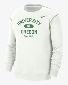 NWT men's large nike College logo Fleece crew (Oregon Ducks) BSBL/lacrosse - Picture 1 of 2