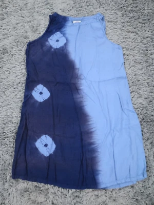 Peppermint Bay Top Womens Medium Blue Tie Dye Rayon Tunic Tank Lightweight India - Image 1 of 4