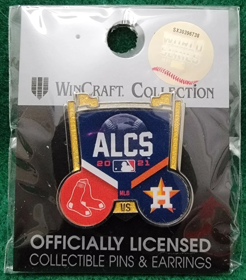 2021 Houston Astros Boston Red Sox Logos ALCS MLB Lapel Pin by Wincraft New - Image 1 of 1