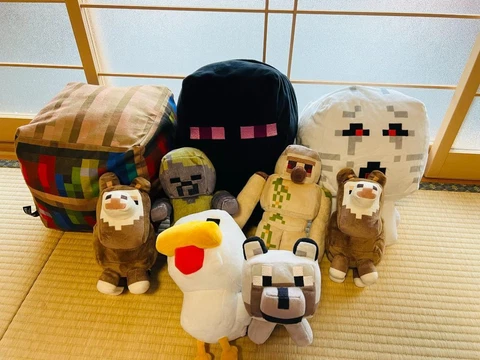 Minecraft Plush lot of 9 Set sale Games character Goods Creeper Ender Man etc Cover