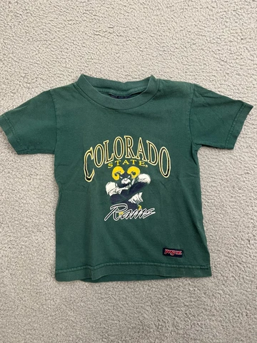 Vintage 90s Colorado State Rams Shirt Youth Small Green Jansport Cover