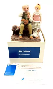 NOS Norman Rockwell Museum Figur.   1979 „The Cobbler“ COA - Bild 1 von 3