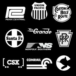 Set of 10 Railroad Logo vinyl sticker decals train chessie csx union pacific - Picture 1 of 1