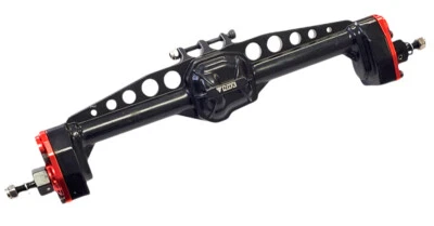 NHX RC Aluminum Portal Axle Set Rear w/ Gears -Black/Red  : Axial SCX10III - Image 1 of 4