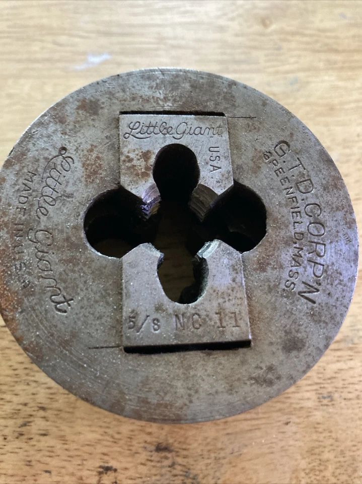 5/8" NC 11 Little Giant Pipe Threader Die Head 2 3/4" USA 1D - Image 1 of 4