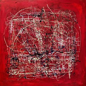 Jackson Pollock Style Abstract Urban Paintings On Canvas Splatter Art23.6"x23.6" - Picture 1 of 15