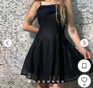 Vintage All That Jazz Dress Black Blue Women Metallic Mini Fit Flare Whimsigoth  - Picture 1 of 15