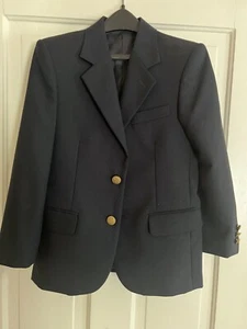 NAVY BLAZER - Stanley Blacker Navy Blazer For Boys , Approx Size 6/7, Part Wool - Picture 1 of 9