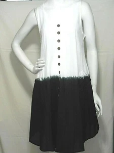 I.T. VESTIDO PARAGUAS DE ALGODÓN DE MODA MÁS 2 TONOS WHT / BLK - Imagen 1 de 4