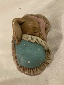 Snuggles Pendelfin hand painted stoneware Vintage England Sleepy Bunny 1966 - Picture 1 of 18