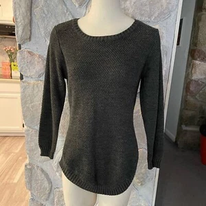 Rue21 Dark Gray Scoop Neck Knit Sweater- Size Small - Picture 1 of 13