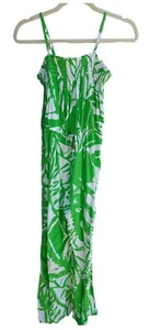  Lilly Pulitzer Girls Youth Target Romper Pants White Green size L NWOT - Picture 1 of 10