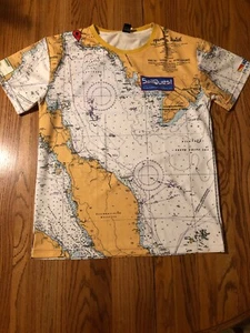 sailing Shirt Sailing Quest Asia Yacht Crew Captain Large Yacht Training Rare - Picture 1 of 9