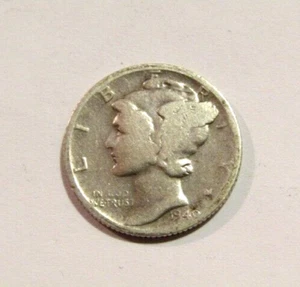 Moneda de 10 centavos de plata Mercury de Estados Unidos 1940-S - Imagen 1 de 4