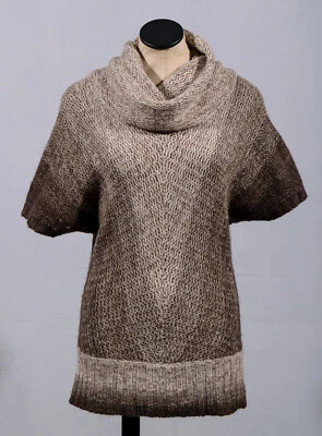 Fenn Wright Manson Wool Blend Tan Ombre Cowl Neck Fitted Pullover Sweater Sz M - Image 1 of 4