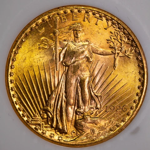 1926 NGC MS65 $20 Saint Gaudens Gold Double Eagle Soup Box Holder item#P16889 Cover