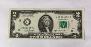 BIRTHDAY/ANNIVERSARY $2.00 CURRENCY NOTE 08-21-1957 - Picture 1 of 2