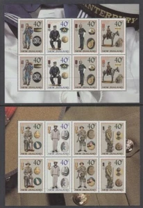 NEW ZEALAND 2003 SET (x5) MINT MNH M/S's ex BOOKLET MILITARY UNIFORMS (ID:PB08) - Picture 1 of 2