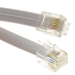 50cm Plano RJ12 6P6CA 6P6C Cable Conector A Enchufe (RJ11 Con 6 Alambre) - Zdjęcie 1 z 7