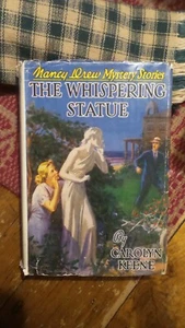Nancy Drew Mystery Book #14, THE WHISPERING STATUE Blue, DJ - Imagen 1 de 5
