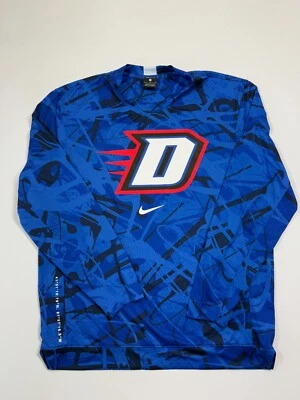 Nike DePaul Blue Demons Shirt Mens Small Blue Camo Dri-Fit Center Swoosh NCAA - Image 1 of 4