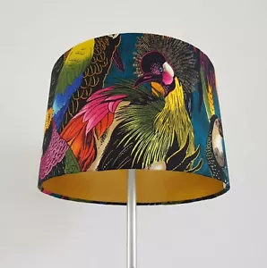 Bronze, Gold or Silver Lined Handmade Birds of Paradise Lampshade - Copper Light - Picture 1 of 3