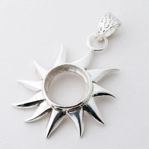 Anhänger Silber 925 Sonne Ohne Stein 5 cm 12,02 g - Picture 1 of 7