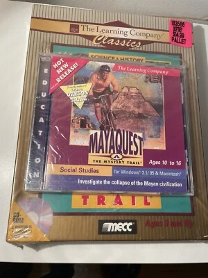 NEW SEALED Amazon Trail & MayaQuest Big Box PC Game Windows Macintosh Mecc NIB - Image 1 of 4