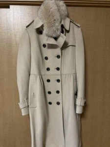 Gabardina de lana y cachemir Burberry con piel para mujer #EA AHB - Imagen 1 de 10