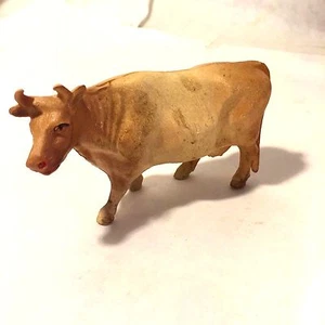 Vtg Antique Celluloid Viscaloid Milk Cow w Horns Bovine Baby Rattle UTSTA Udder - Picture 1 of 6