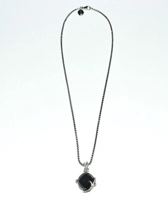 Collar colgante de diamantes de ónix negro Stephen Webster Rapture de plata de ley Foto 1 de 4
