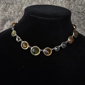 Modeschmuck Statement Halskette Farbe: Braun Länge: 16 in Rund - Bild 1 von 2