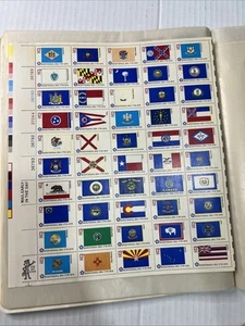 USA 13 Cent Bicentennial Era 1776-1976 State Flag Stamps Sheet of 50 Collectible - Picture 1 of 5