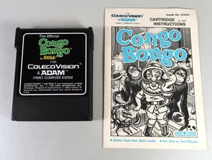 Colecovision: CONGO BONGO Cartridge & Manual - NEW Label - Tested & WORKS! - Picture 1 of 5